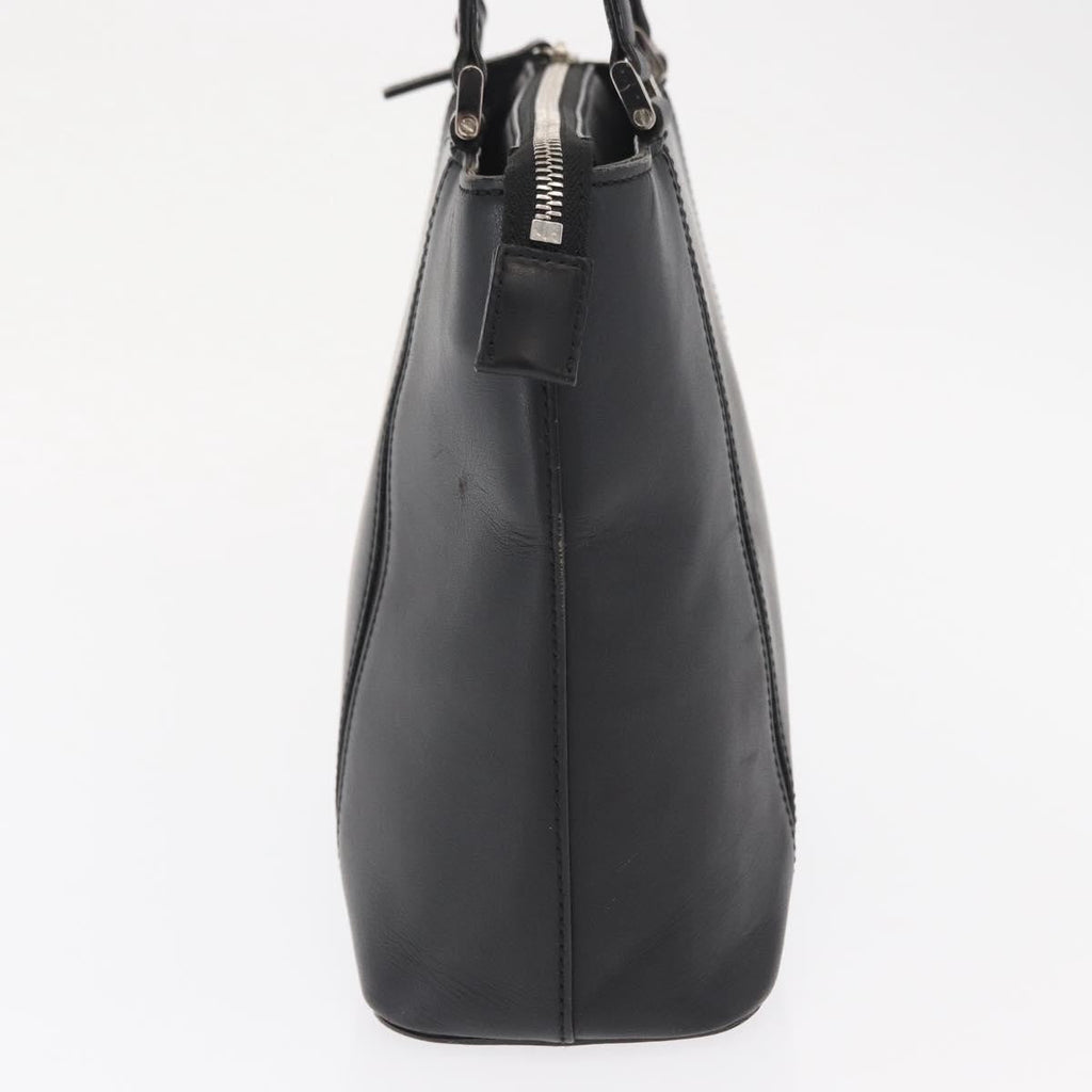 Burberry Vintage Handbag Leather Black Leather Handbag (Pre-Owned)