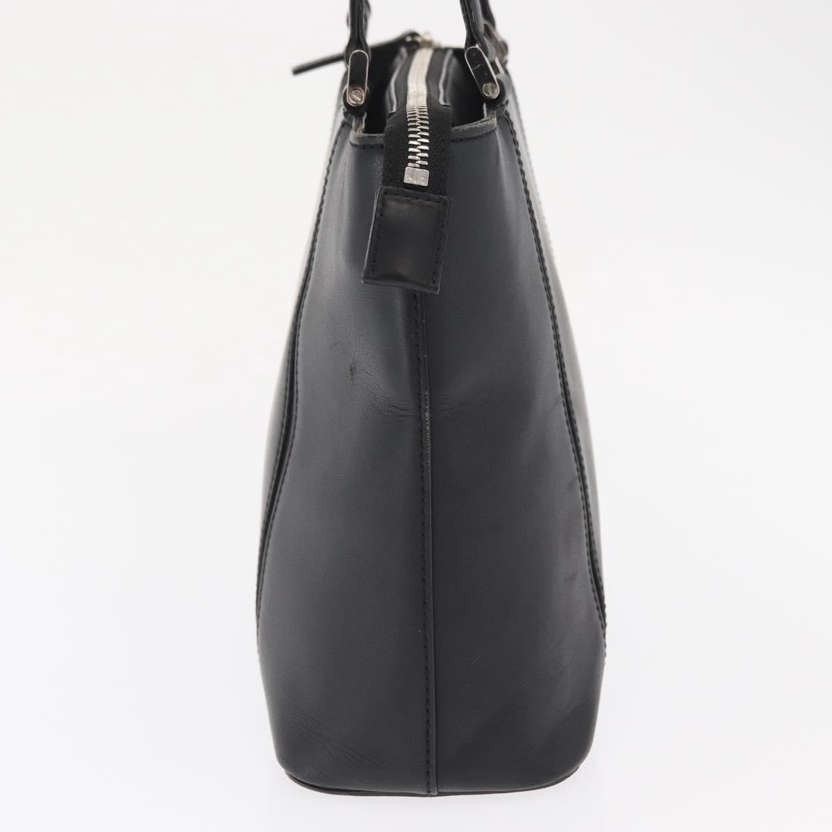 Burberry Vintage Handbag Leather Black Leather Handbag (Pre-Owned)