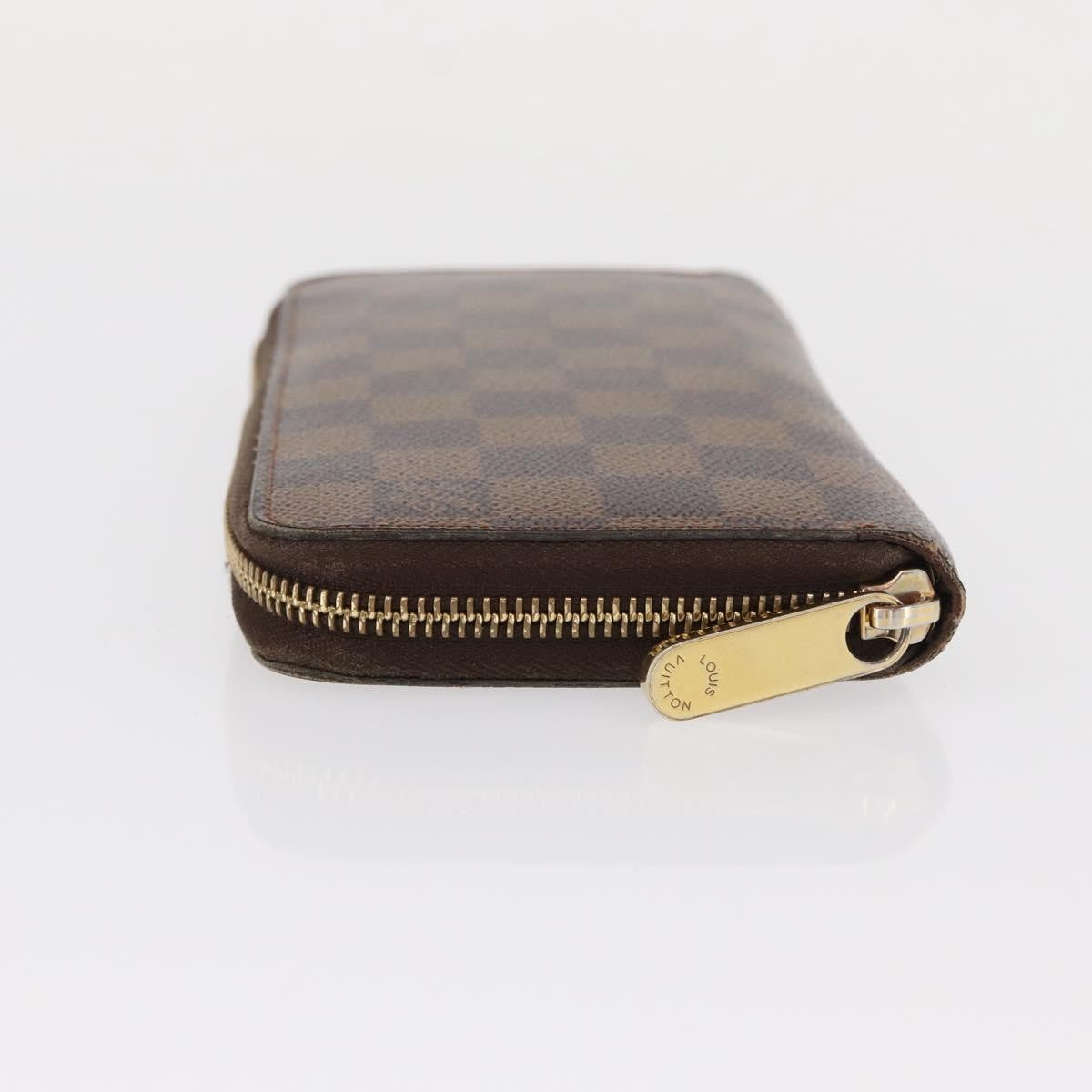 Louis Vuitton Zippy Wallet Nm Damier Brown Canvas Wallets Accessory (Pre-Owned)