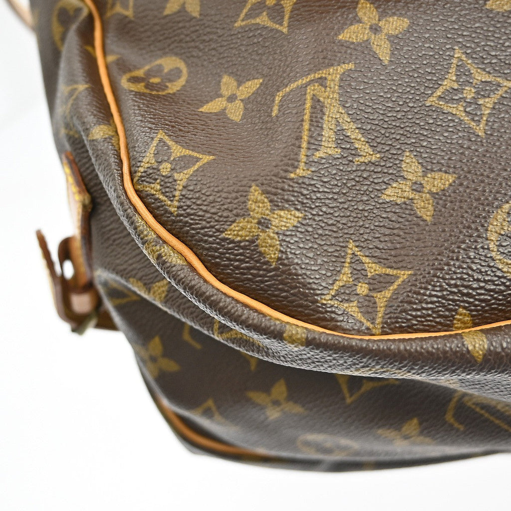 Louis Vuitton Saumur Handbag Monogram Canvas Brown Canvas Shoulder Bag Bag (Pre-Owned)