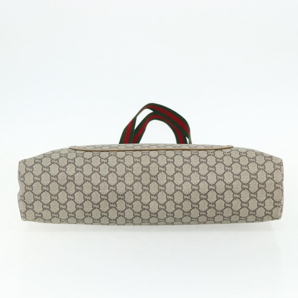 Gucci Gg Supreme Tote Bag Canvas Beige Canvas Tote Bag Bag (Pre-Owned)