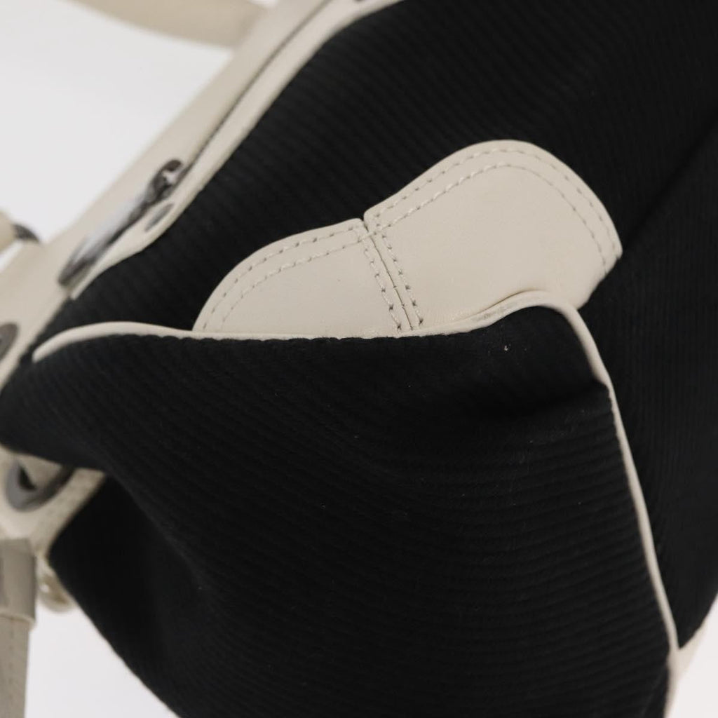 Burberry Vintage Handbag Canvas Black Canvas Handbag (Pre-Owned)