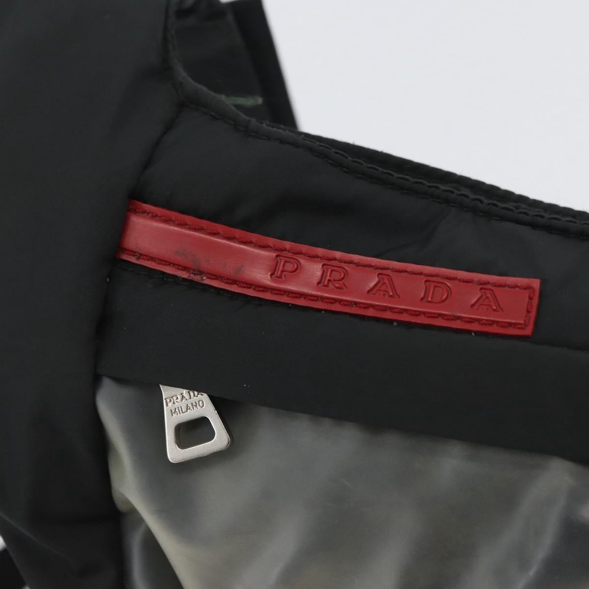 Prada Vintage Sport Shoulder Bag Nylon Black Nylon Shoulder Bag Bag (Pre-Owned)
