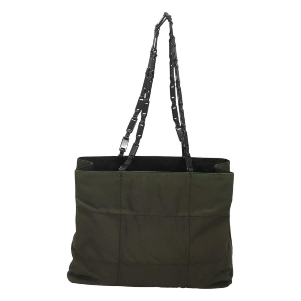 Prada Vintage Shoulder Bag Tessuto Khaki Nylon Shoulder Bag Bag (Pre-Owned)