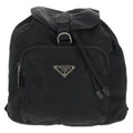 Prada Front Pocket Backpack Tessuto Black Nylon Backpack Bag (Pre-Owned)