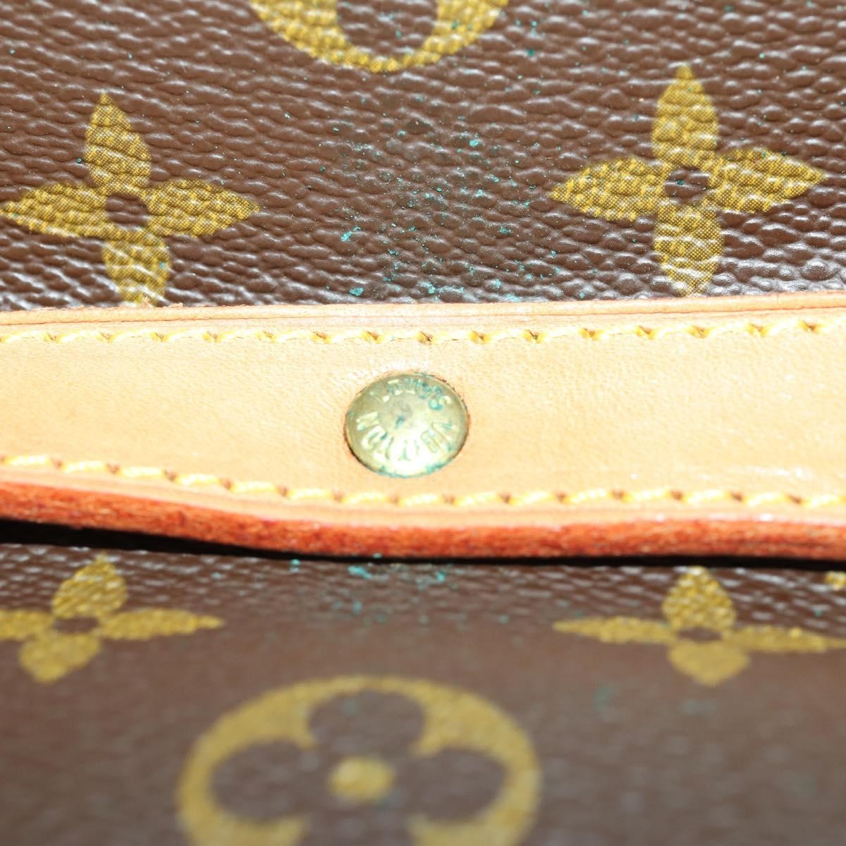 Louis Vuitton Saumur Handbag Monogram Canvas Brown Canvas Shoulder Bag Bag (Pre-Owned)