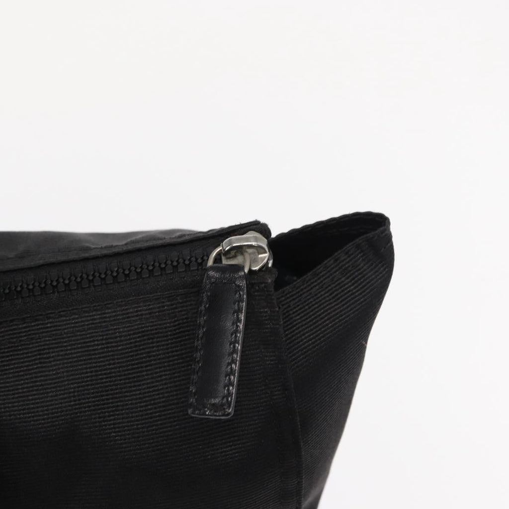 Fendi Vintage Convertible Logo Weekender Nylon Black Nylon Tote Bag Bag (Pre-Owned)