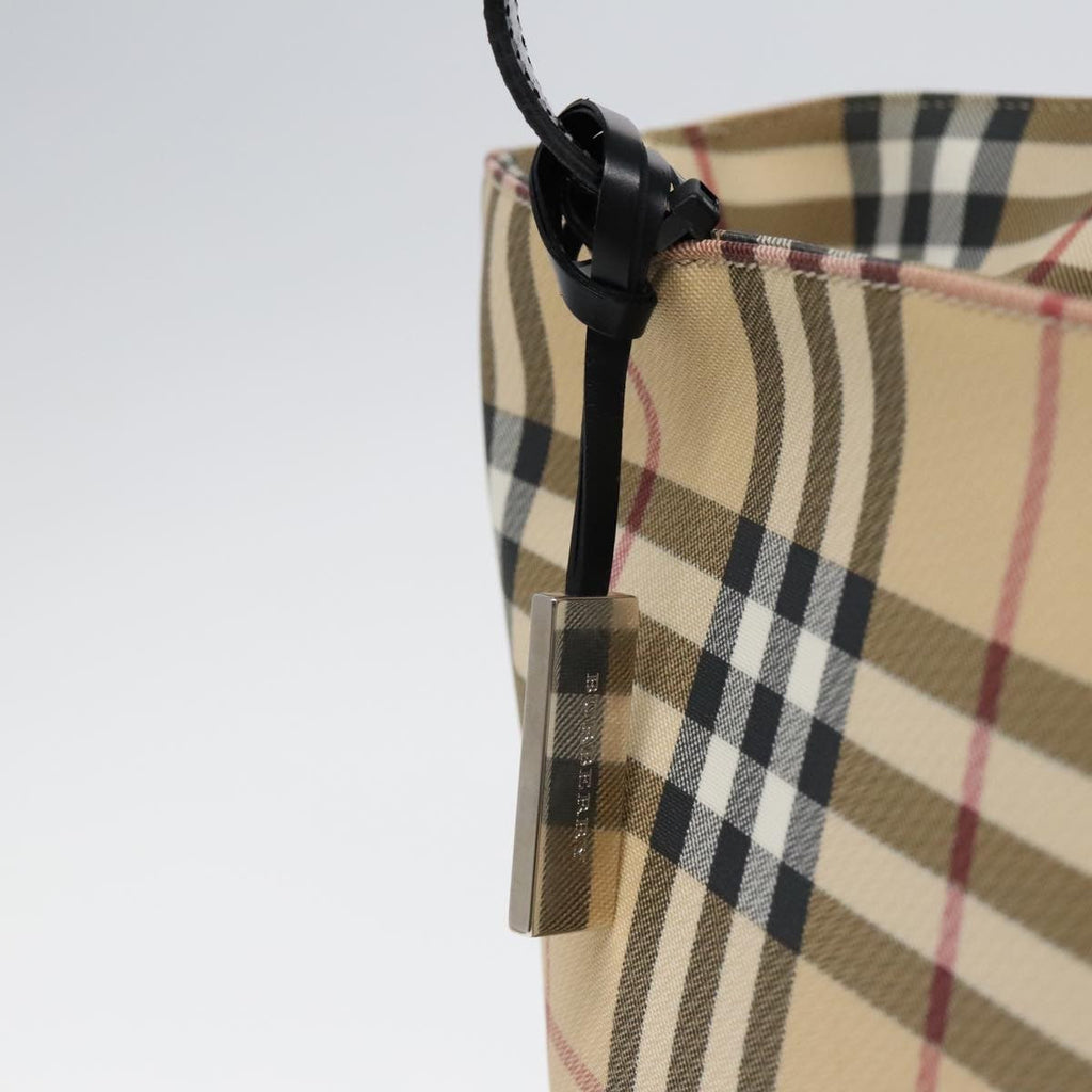 Burberry Nova Check Handbag Nova Check Canvas Beige Canvas Handbag (Pre-Owned)