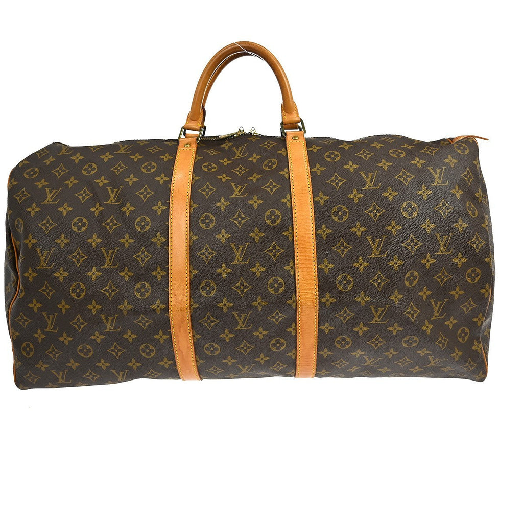 Louis Vuitton Keepall Bag Monogram Canvas Brown Canvas Travel Bag Bag (Pre-Owned)