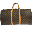 Louis Vuitton Keepall Bag Monogram Canvas Brown Canvas Travel Bag Bag (Pre-Owned)