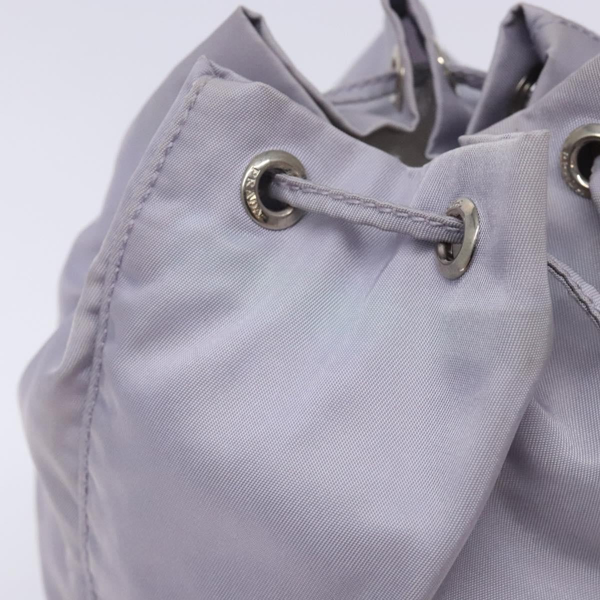 Prada Vela Drawstring Bucket Pouch Tessuto Purple Nylon Bag (Pre-Owned)