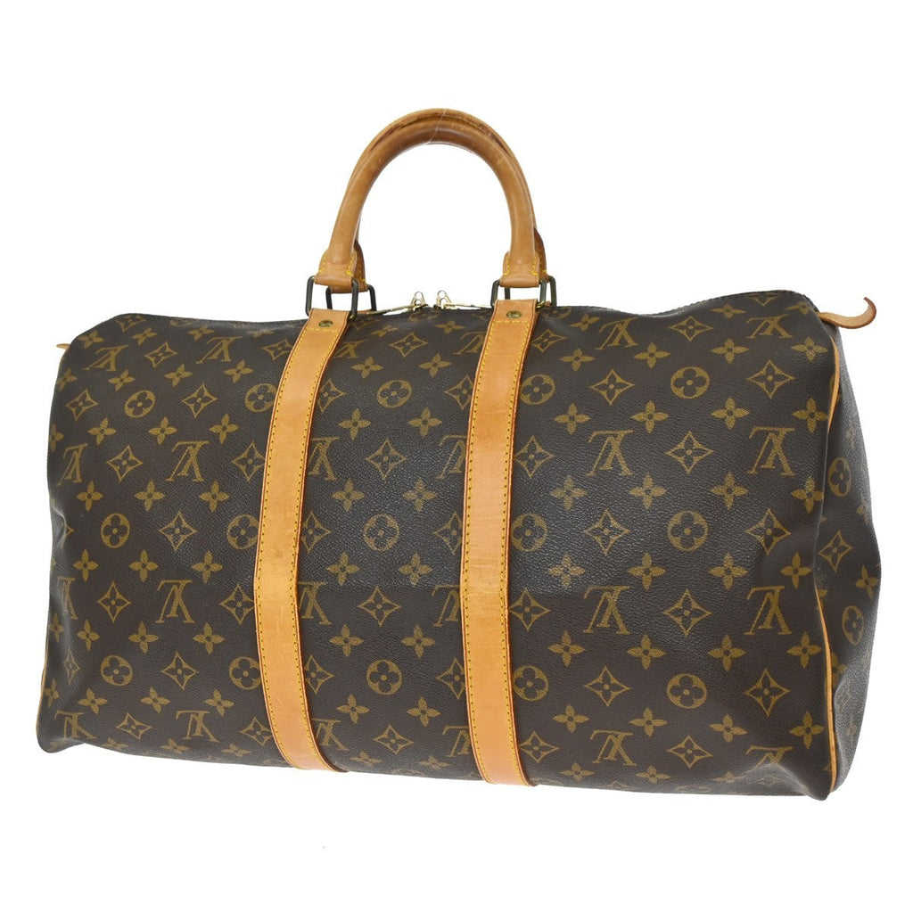 Louis Vuitton Keepall Bag Monogram Canvas Brown Canvas Travel Bag Bag (Pre-Owned)