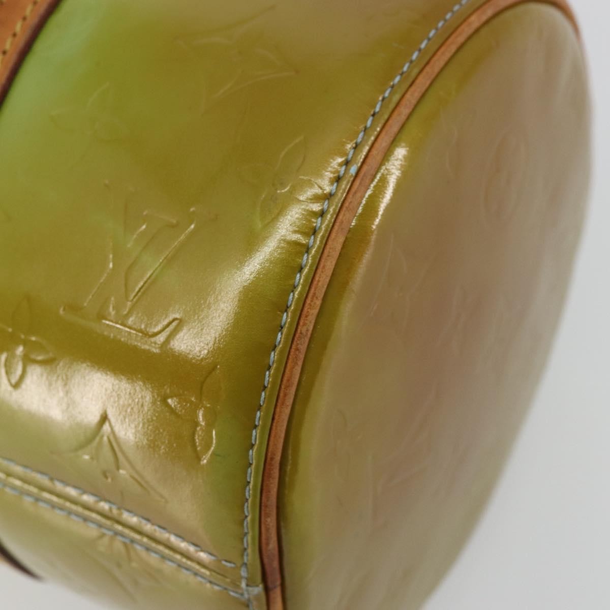 Louis Vuitton Bedford Handbag Monogram Vernis Green Patent_Leather Handbag (Pre-Owned)