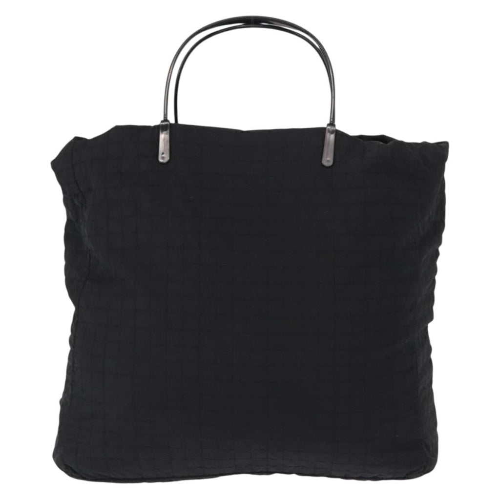 Prada Vintage Handbag Tessuto Black Nylon Handbag (Pre-Owned)