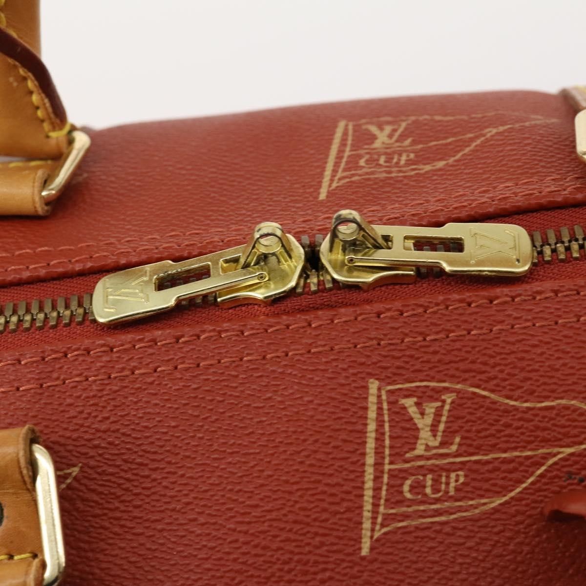 Louis Vuitton Cup Garment Cover Coated Canvas Red Pvc Travel Bag Bag (Pre-Owned)