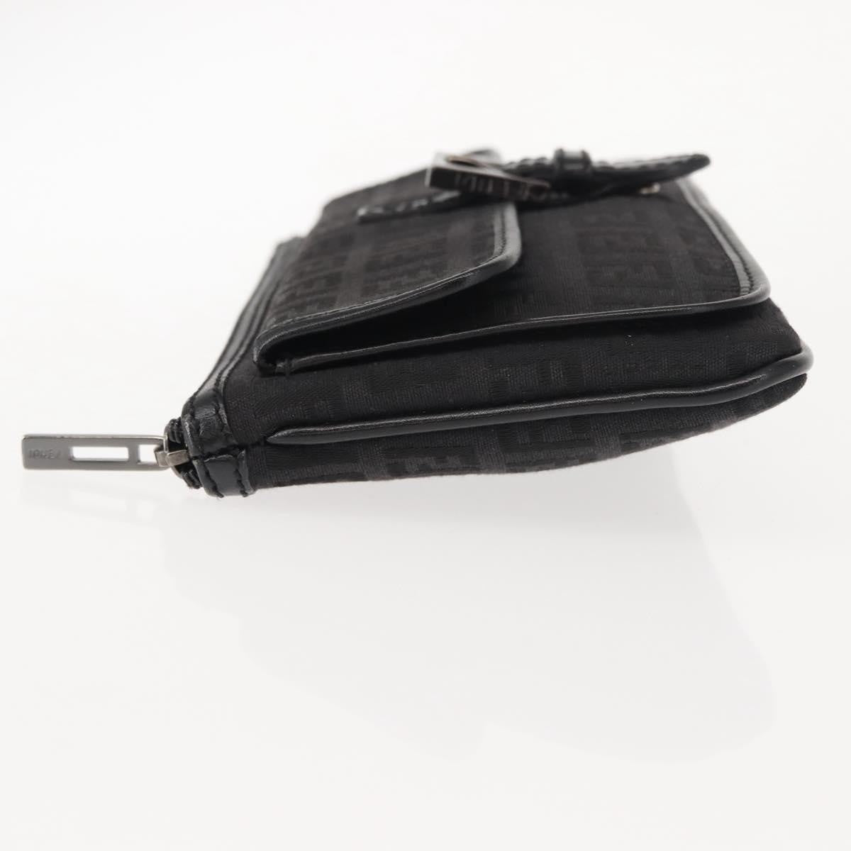 Fendi Ff Logo Pouch Canvas Black Canvas Clutche & Pouche Bag (Pre-Owned)