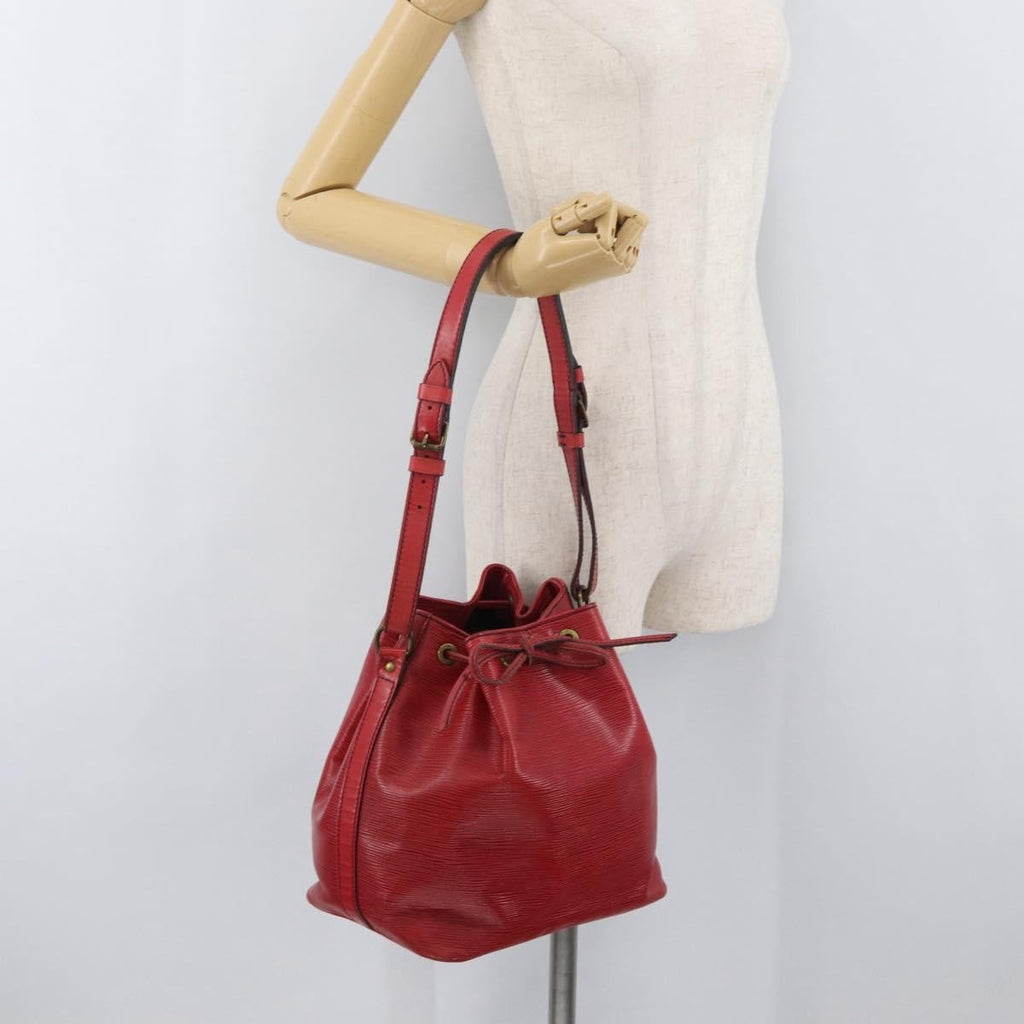 Louis Vuitton Petit Noe Handbag Epi Leather Red Leather Shoulder Bag Bag (Pre-Owned)