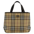 Burberry Nova Check Handbag Nova Check Canvas And Leather Beige Canvas Handbag (Pre-Owned)