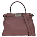 Fendi Selleria Peekaboo Bag Leather Purple Leather Handbag (Pre-Owned)