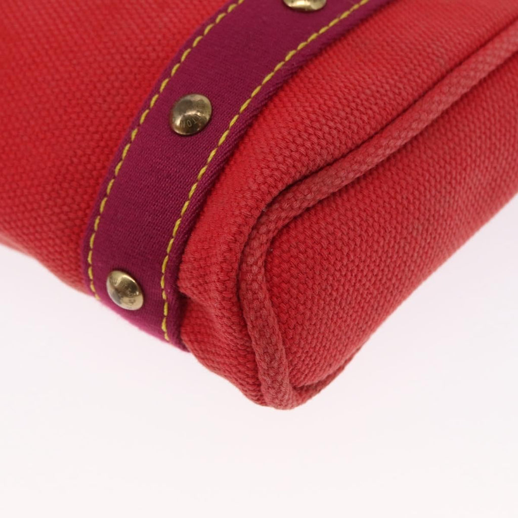 Louis Vuitton Antigua Tote Canvas Red Canvas Tote Bag Bag (Pre-Owned)
