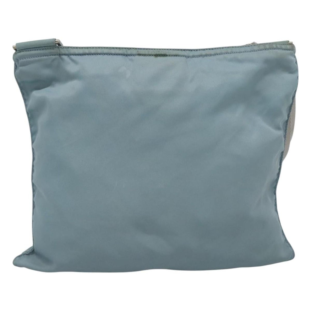 Prada Flat Messenger Bag Tessuto Blue Nylon Shoulder Bag Bag (Pre-Owned)