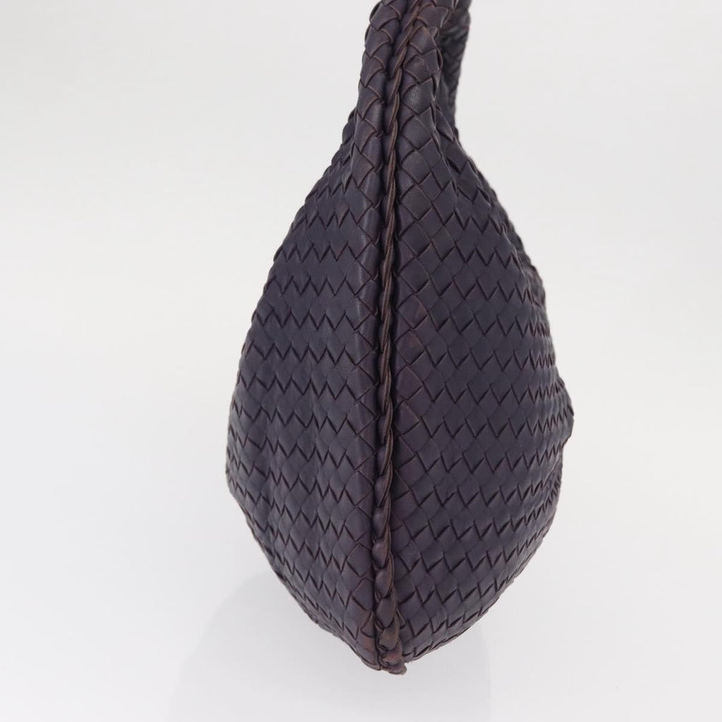 Bottega Veneta Veneta Hobo Pleated Intrecciato Nappa Purple Leather Shoulder Bag Bag (Pre-Owned)