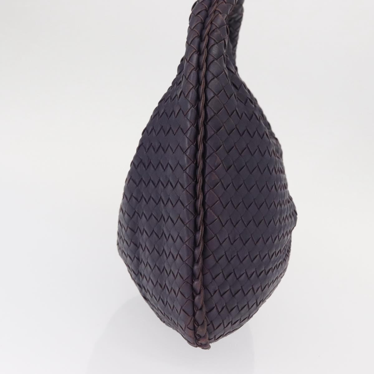 Bottega Veneta Veneta Hobo Pleated Intrecciato Nappa Purple Leather Shoulder Bag Bag (Pre-Owned)