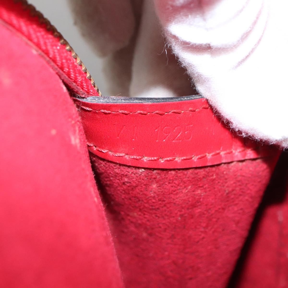 Louis Vuitton Lussac Handbag Epi Leather Red Leather Shoulder Bag Bag (Pre-Owned)