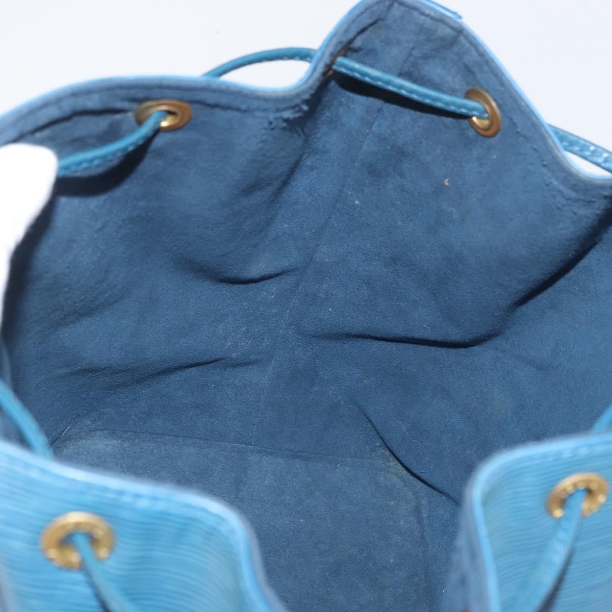 Louis Vuitton Petit Noe Handbag Epi Leather Blue Leather Shoulder Bag Bag (Pre-Owned)