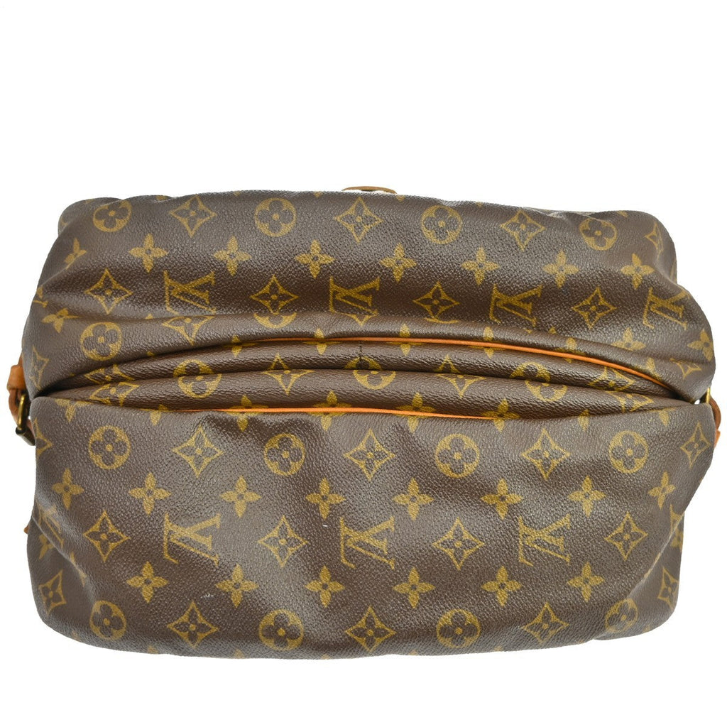 Louis Vuitton Saumur Handbag Monogram Canvas Brown Canvas Shoulder Bag Bag (Pre-Owned)