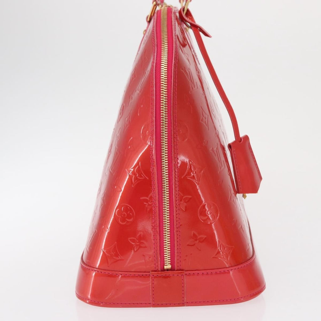 Louis Vuitton Alma Handbag Monogram Vernis Red Patent_Leather Handbag (Pre-Owned)