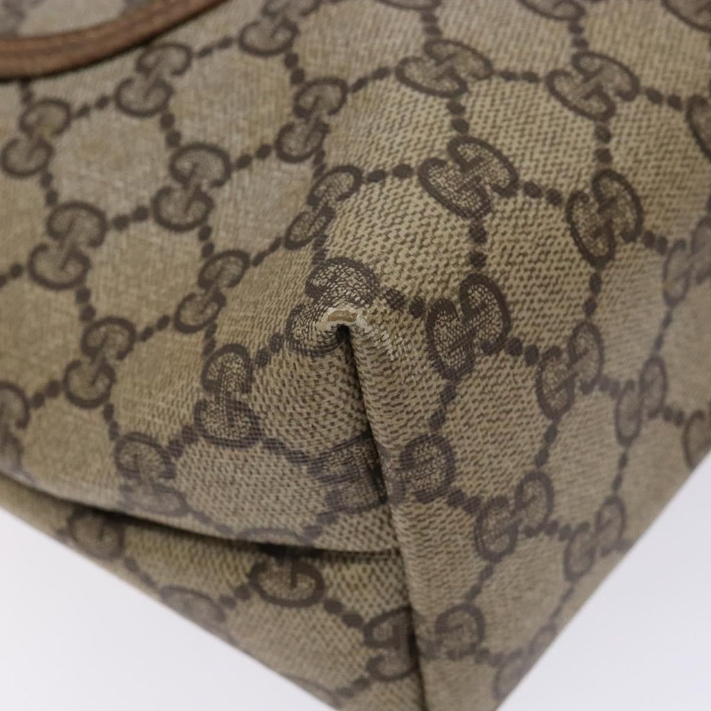 Gucci Ophidia Front Pocket Shopper Tote Gg Coated Canvas Beige Canvas Tote Bag Bag (Pre-Owned)