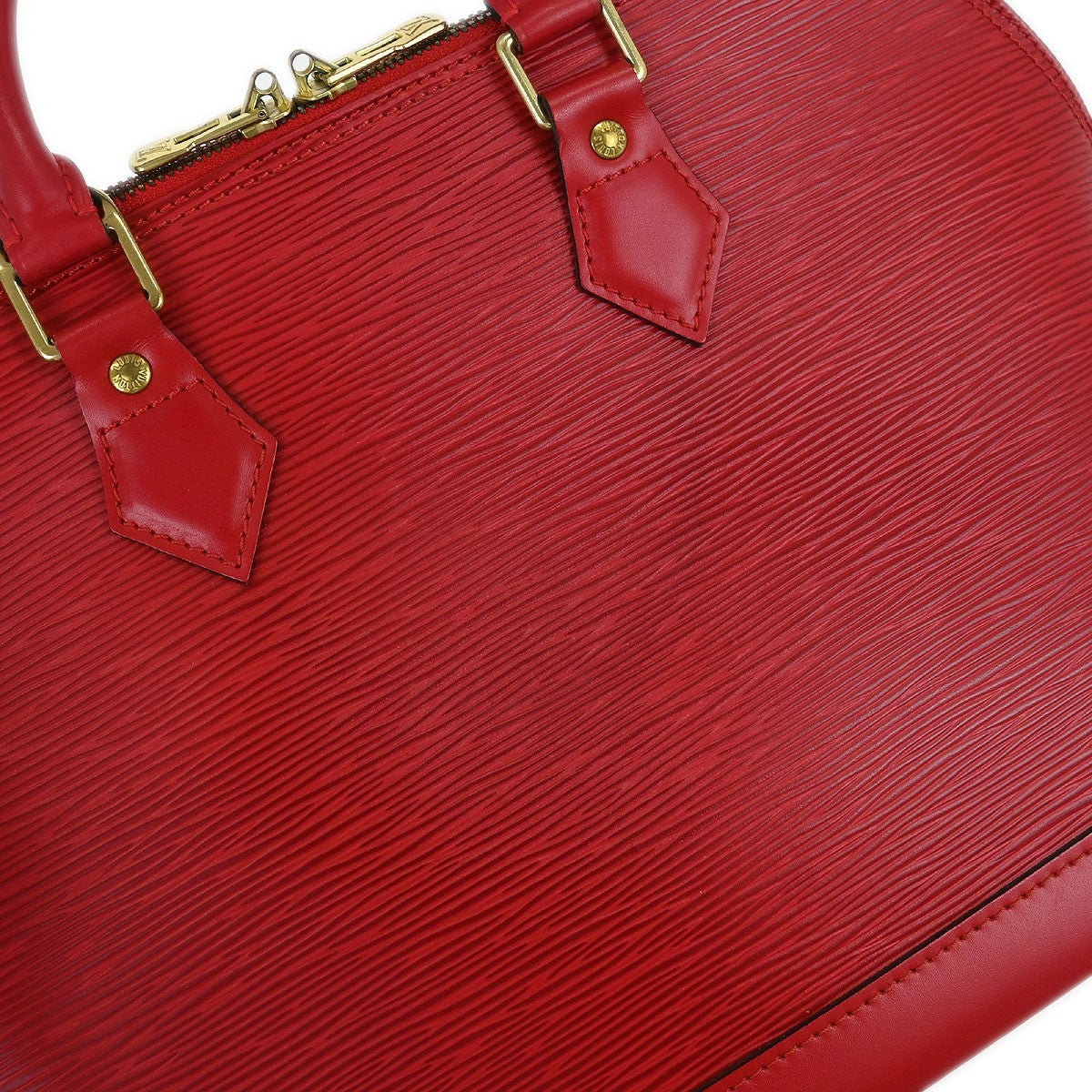 Louis Vuitton Vintage Alma Handbag Epi Leather Red Leather Handbag (Pre-Owned)