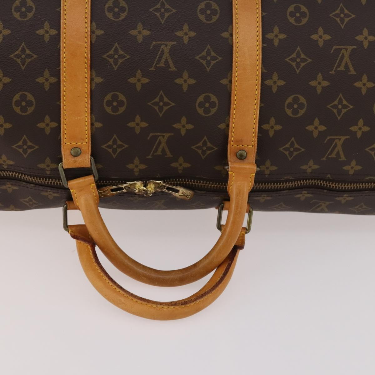 Louis Vuitton Keepall Bag Monogram Canvas Brown Canvas Travel Bag Bag (Pre-Owned)