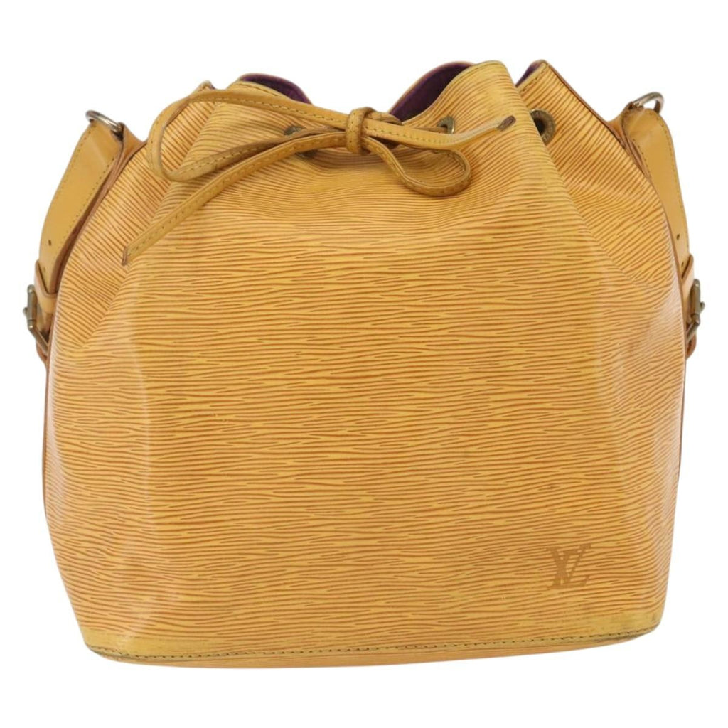 Louis Vuitton Petit Noe Handbag Epi Leather Yellow Leather Shoulder Bag Bag (Pre-Owned)