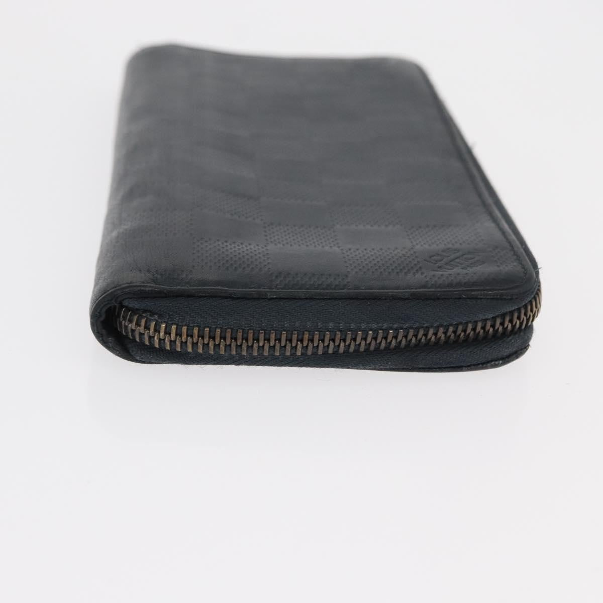 Louis Vuitton Zippy Wallet Vertical Damier Infini Leather Navy Leather Wallets Accessory (Pre-Owned)