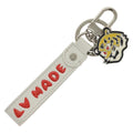 Louis Vuitton Animal Family Bag Charm And Key Holder Metal With Leather White Metal Charms And Keychains Accessory (Pre-Owned)