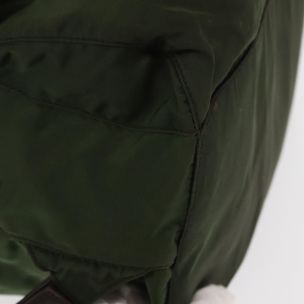 Prada Double Front Pocket Backpack Tessuto Khaki Nylon Backpack Bag (Pre-Owned)