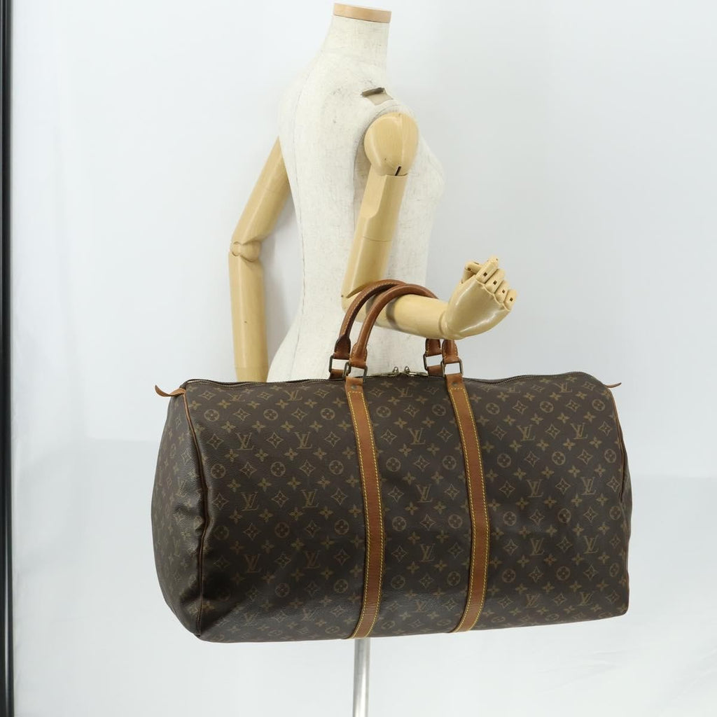 Louis Vuitton Keepall Bag Monogram Canvas Brown Canvas Travel Bag Bag (Pre-Owned)