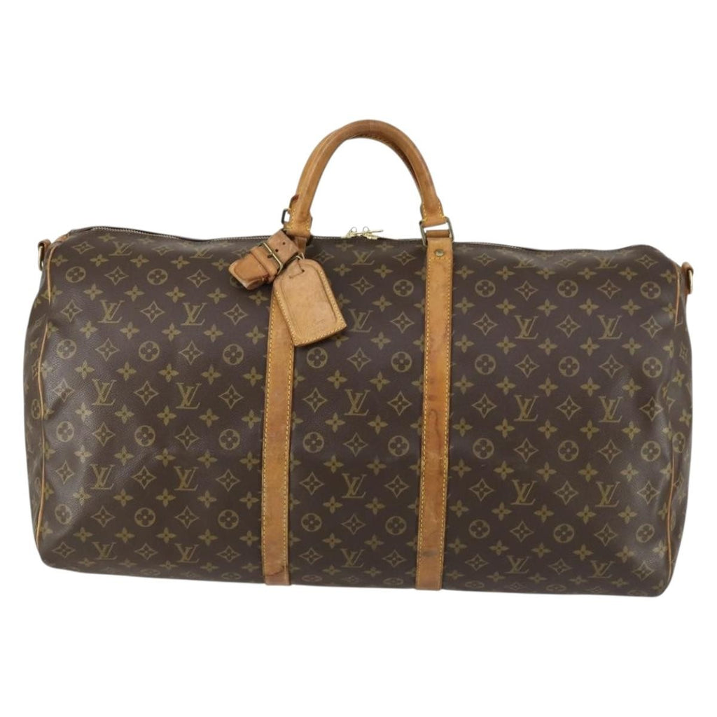 Louis Vuitton Keepall Bandouliere Bag Monogram Canvas Brown Canvas Travel Bag Bag (Pre-Owned)