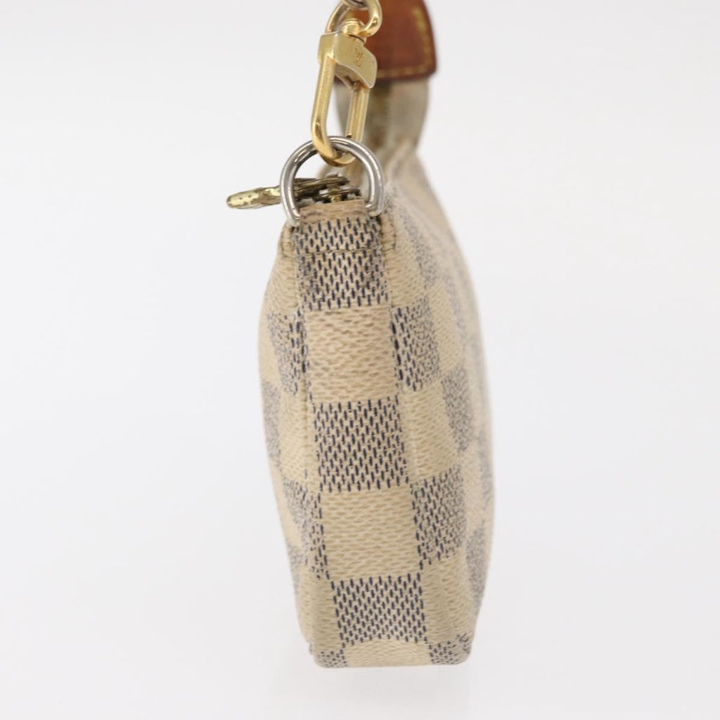 Louis Vuitton Mini Pochette Accessoires Damier Canvas White Canvas Clutche & Pouche Bag (Pre-Owned)