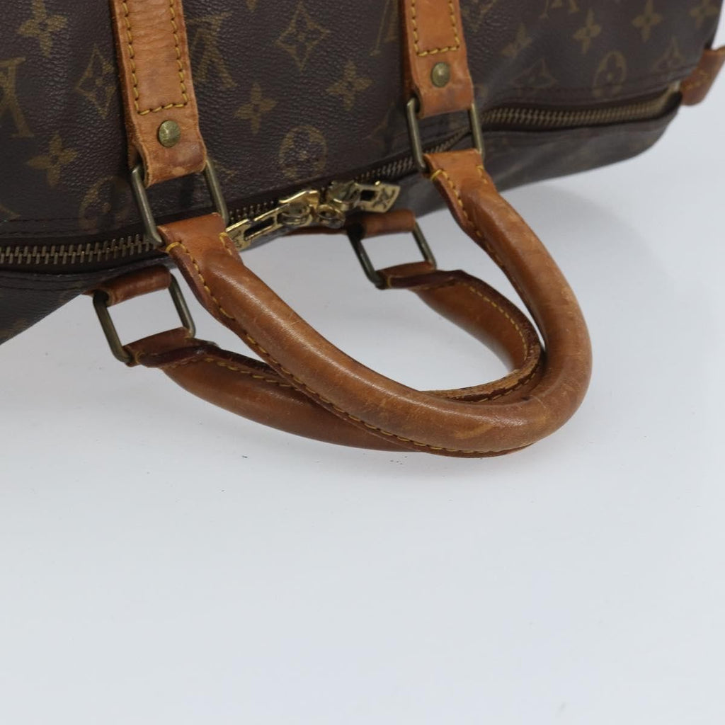 Louis Vuitton Keepall Bag Monogram Canvas Brown Canvas Travel Bag Bag (Pre-Owned)