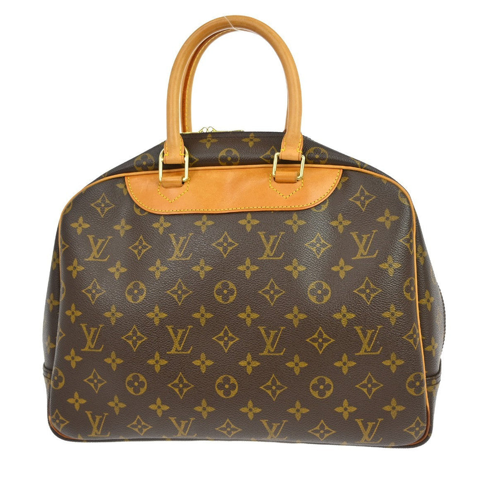 Louis Vuitton Deauville Handbag Monogram Canvas Brown Canvas Handbag (Pre-Owned)