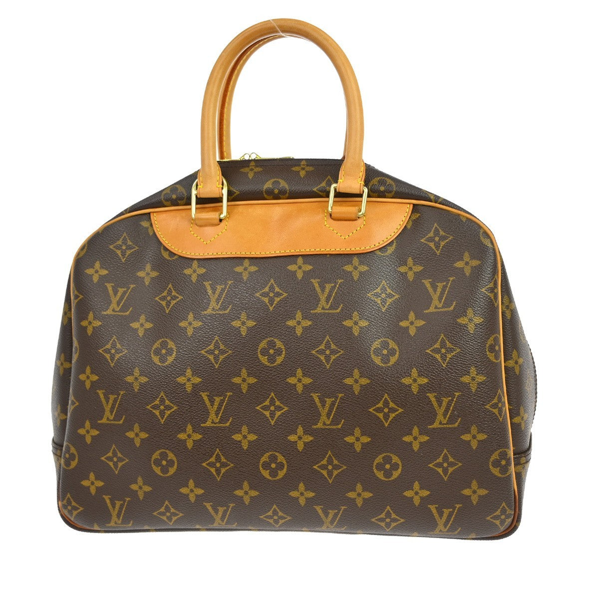 Louis Vuitton Deauville Handbag Monogram Canvas Brown Canvas Handbag (Pre-Owned)