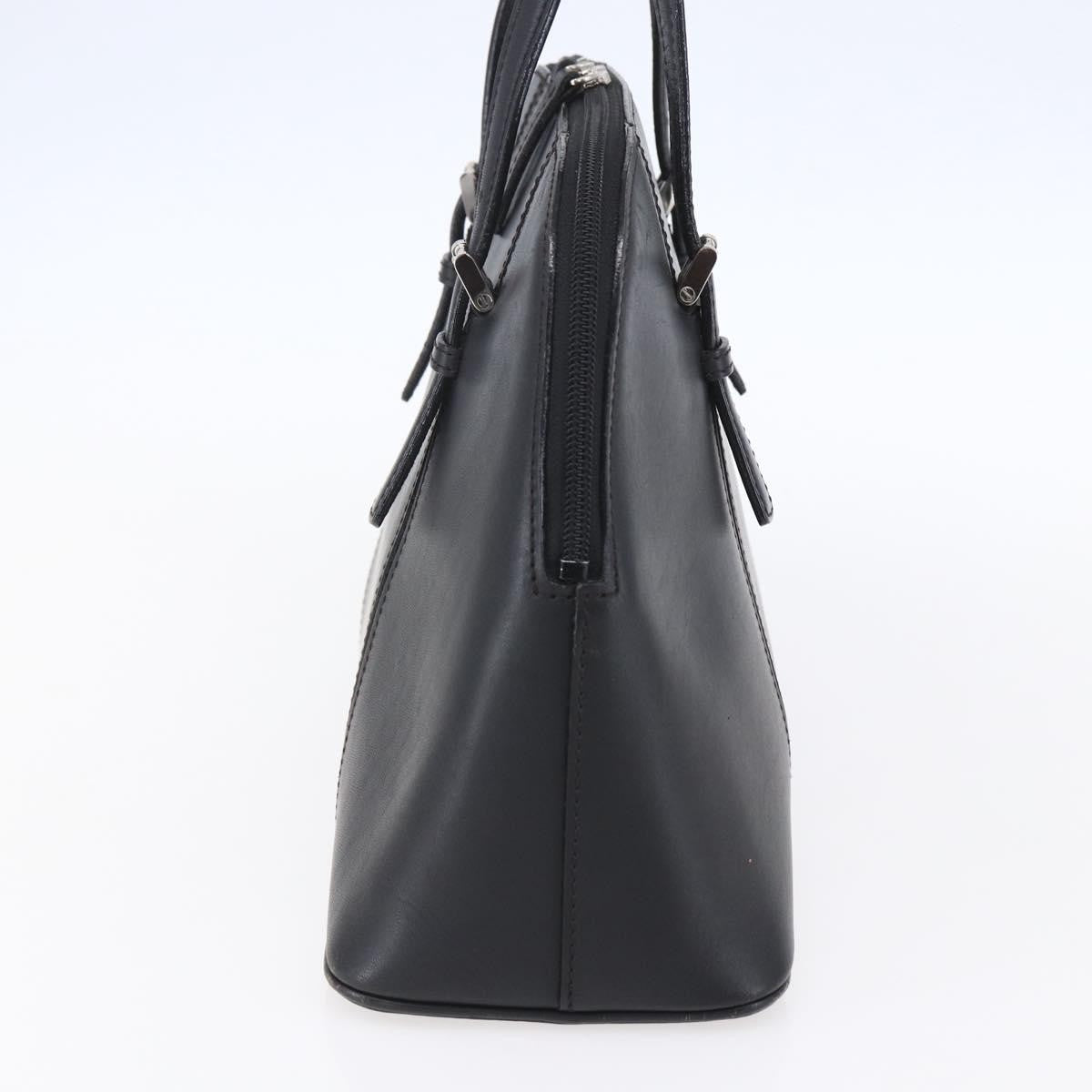 Burberry Vintage Handbag Leather Black Leather Handbag (Pre-Owned)