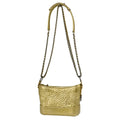 Chanel Gabrielle Hobo Quilted Metallic Aged Calfskin Gold Leather Shoulder Bag Bag (Pre-Owned)