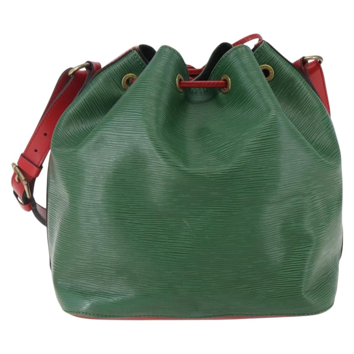 Louis Vuitton Bicolor Petit Noe Handbag Epi Leather Green Leather Bag (Pre-Owned)