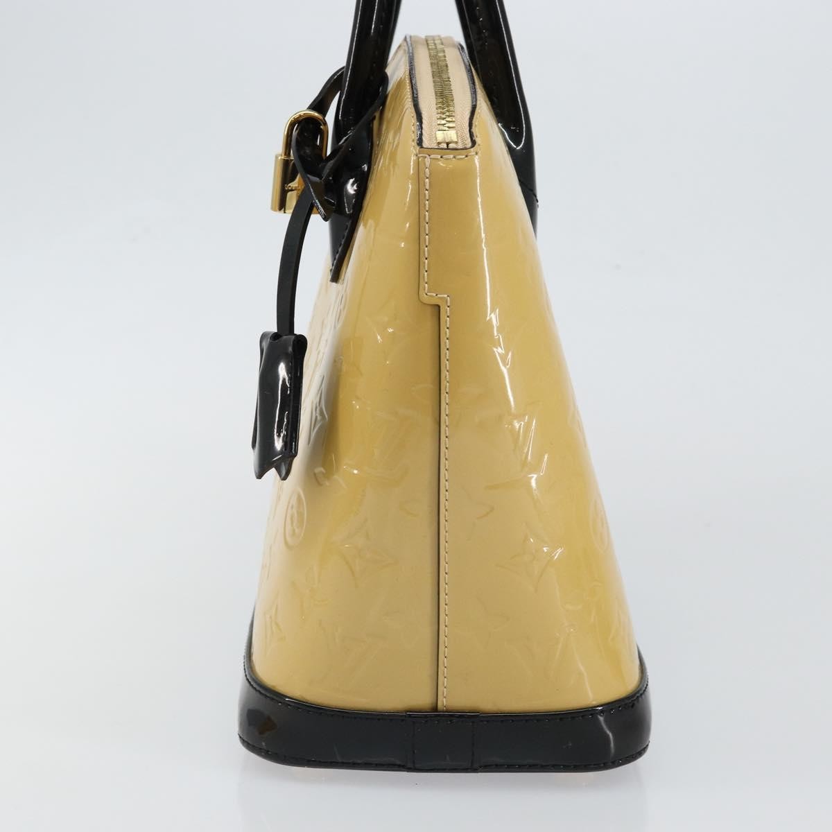 Louis Vuitton Lockit Handbag Monogram Vernis Beige Patent_Leather Tote Bag Bag (Pre-Owned)