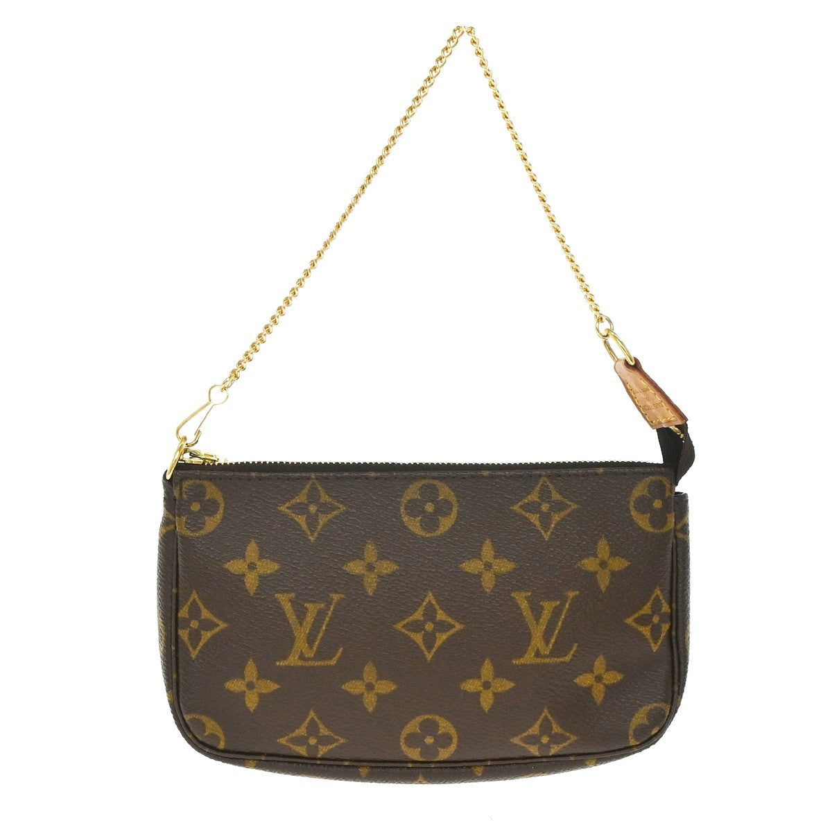 Louis Vuitton Mini Pochette Accessoires Canvas Brown Canvas Clutche & Pouche Bag (Pre-Owned)