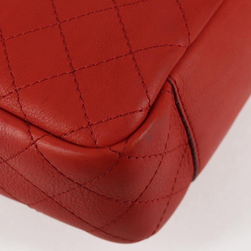 Chanel Shopping Tote Quilted Caviar Orange Leather Shoulder Bag Bag (Pre-Owned)